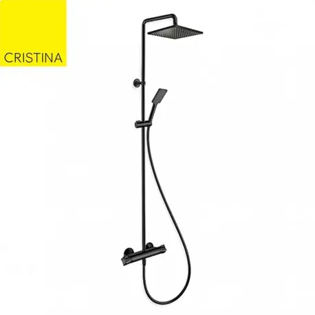 Colonne de douche thermostatique THETA BLACKMAT CARRE - CRISTINA ONDYNA TE49513
