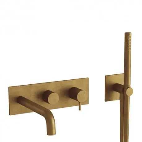 FACADE EXTERNE TRIVERDE BAIN DOUCHE MURAL 2 SORTIES VIEUX BRONZE - CRISTINA ONDYNA TV10292