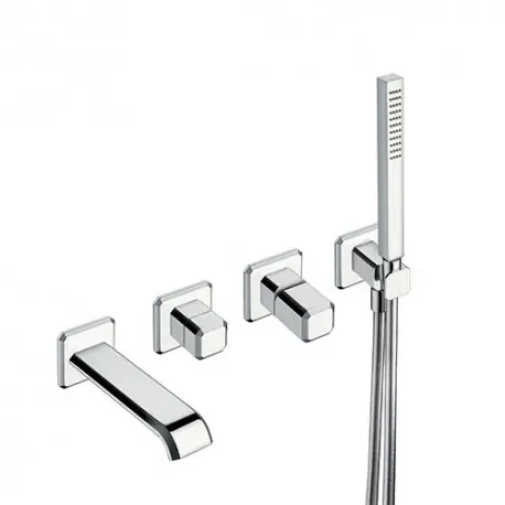 FACADE MITIGEUR ENCASTRE BAIN DOUCHE ITALY POIGNEE CHROME - CRISTINA ONDYNA IT10251