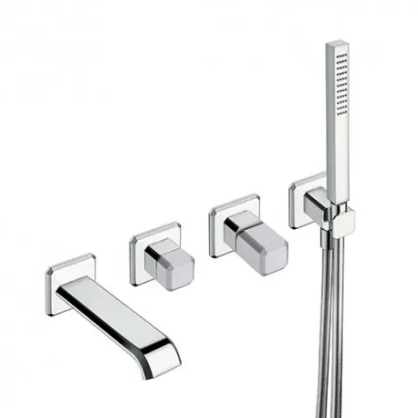 FACADE MITIGEUR ENCASTRE BAIN DOUCHE ITALY POIGNEE CALACATTA - CRISTINA ONDYNA IT10251CC