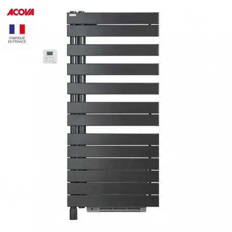Sèche-serviette Soufflant ACOVA - REGATE Twist + Air électrique pivot à gauche 1500W (500W+1000W) TXCL050-055IFS
