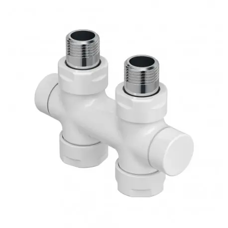 Pack vanne d‘isolement en h droit monotube / bitube Blanc - ACOVA 991611