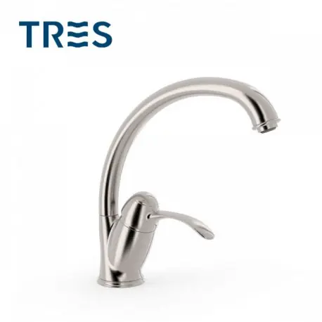 Mitigeur évier acier - TRES 24244101AC