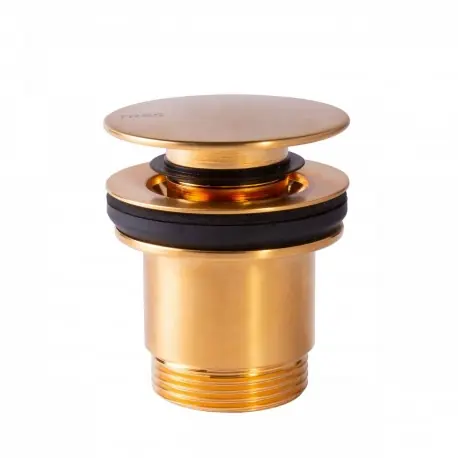 Bonde de lavabo diam. 63 mm CLICK‑CLACK OR MAT - TRES 24284001OM