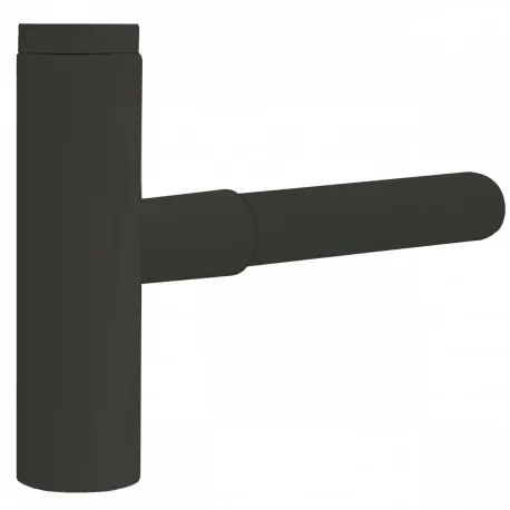 Siphon de lavabo apparent télescopique AVEC CACHE‑SIPHON Noir Mat - TRES 16110342NM
