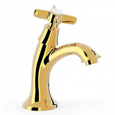 Robinet lavabo 1 seule eau ou prémélangeur - TRES 24250301OR