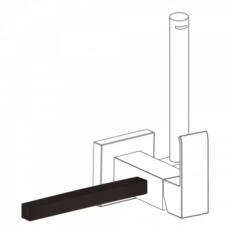 Porte‑serviettes accessoires180 mm. (pour réf. 006.123.01.NM, 006.123.02.NM). - TRES 03412402NM