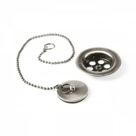 Bonde à bouchon pour lavabo, bidet et évier Ø 70 mmChaînette de 42 cm. - TRES 03474601AC