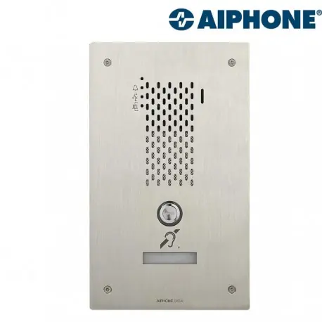 Platine audio encastrée inox 1 BP IP/SIP avec synthèse vocale pictos et boucle magnétique IXSSAL - AIPHONE 200945
