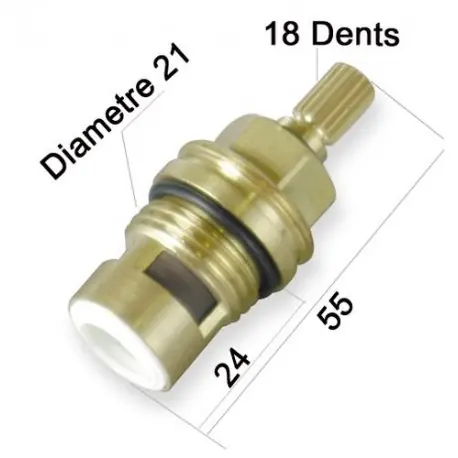 Tete ceramique 1/2 tour ancien modele 18 dents - CRISTINA ONDYNA PD00186