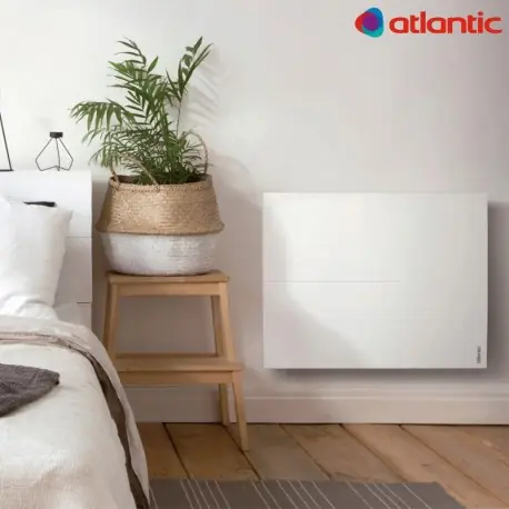Radiateur chaleur douce ATLANTIC - Sokio Digital horizontal 2000W Blanc 503114