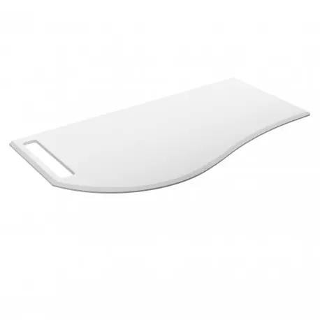 Plan de toilette arrondi droit avec porte-serviette intégré en Solid Surface- MAM - SALGAR - 85967