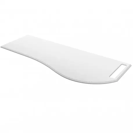 Plan de toilette arrondi gauche avec porte-serviette intégré en Solid Surface- MAM - SALGAR - 85970