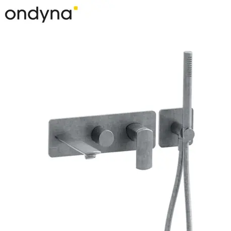 Bain Douche Mural Profilo Encastre 2 Sorties Metal Brosse Robinetterie PROFILO - CRISTINA ONDYNA PF10277