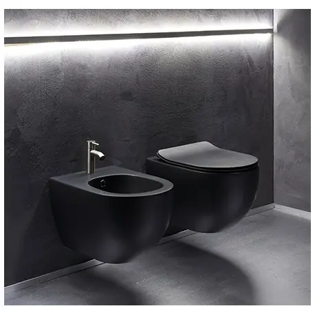 Bidet suspendu 1 trou Black Mat CIOTOLA - CRISTINA ONDYNA WCIB202013