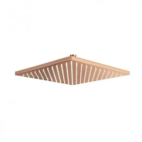 Pomme De Douche Carree 30X30 Laiton Or Rose Brosse Robinetterie ITALY - CRISTINA ONDYNA PD55734P