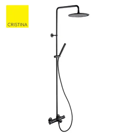 Colonne Bain Douche THETA Thermostatique Blackmat - CRISTINA ONDYNA TE18013