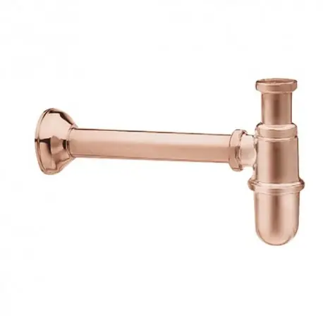 Siphon Bouteille Pour Lavabo Or Rose Brosse Robinetterie VIDAGES - CRISTINA ONDYNA AC36634P