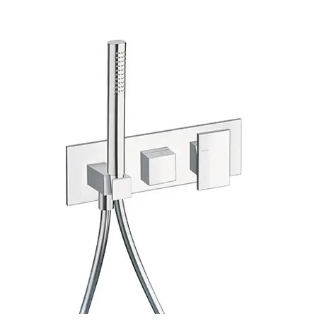 Facade Externe Tabula Douche Murale 2 Sorties Sans Mecanisme Chrome Robinetterie TABULA - CRISTINA ONDYNA TA60251