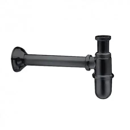 Siphon Bouteille Pour Lavabo Chrome Noir Brosse Robinetterie VIDAGES - CRISTINA ONDYNA AC36675