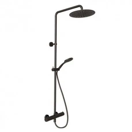 Colonne de douche thermostatique THETA COLORS Chrome Noir Brosse - CRISTINA ONDYNA TV44875
