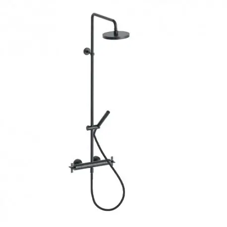 Colonne De Douche Cross Road Thermostatique Complchrome Noir Brosse Robinetterie CROSS ROAD - CRISTINA ONDYNA CR48675