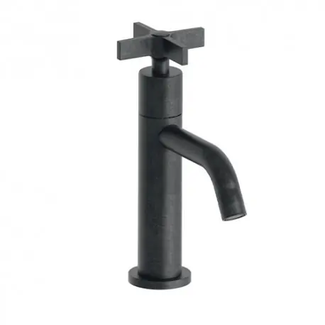 Lave Mains Cross Road Eau Froide Chrome Noir Brosse Robinetterie CROSS ROAD - CRISTINA ONDYNA CR23075