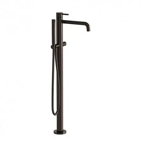 Bain Douche Triverde Monocolonne Sur Pied Sans Mecanisme Chrome Noir Robinetterie TRIVERDE - CRISTINA ONDYNA TV18972
