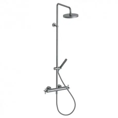 Colonne De Douche Cross Road Thermostatique Complete Metal Brosse Robinetterie CROSS ROAD - CRISTINA ONDYNA CR48677