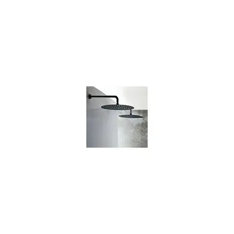 Pomme De Douche Sandwich Inox Ronde Chrome Noir Brosse Robinetterie HYDROTHERAPIE - CRISTINA ONDYNA PD95375