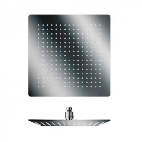 Pomme De Douche Sandwich Inox Carre Chrome Noir Robinetterie HYDROTHERAPIE - CRISTINA ONDYNA PD96372