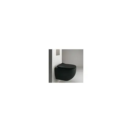 Bloc Wc Mini Ciotola Suspendu Avec Abattant Sc No Rim Black Mat Robinetterie WC - CRISTINA ONDYNA WCI329113
