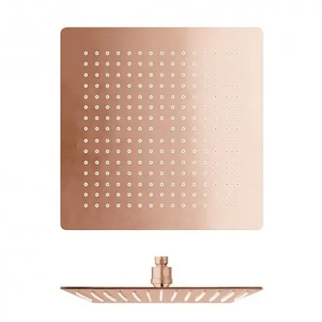 Pomme De Douche Sandwich Inox Carre Or Rose Brosse Robinetterie HYDROTHERAPIE - CRISTINA ONDYNA PD96334P