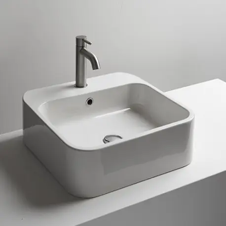 Normal 35 Lave-Mains Vasque Ceramique Avec Trop Plein Robinetterie VASQUES - CRISTINA ONDYNA WNL3535