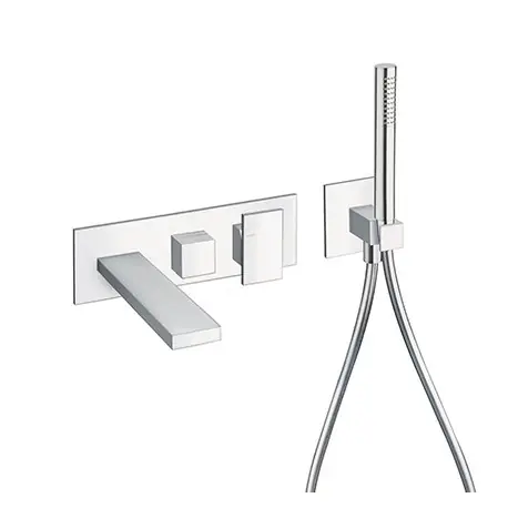 Facade Externe Tabula Bain Douche Mural 2 Sorties Chrome Robinetterie TABULA - CRISTINA ONDYNA TA10251