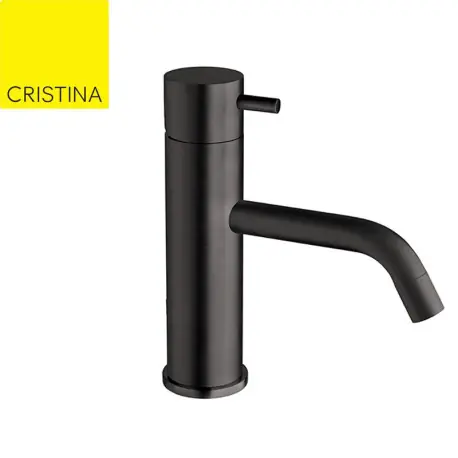 Mitigeur Lavabo Triverde Chrome Noir Brosse - CRISTINA ONDYNA TV22075
