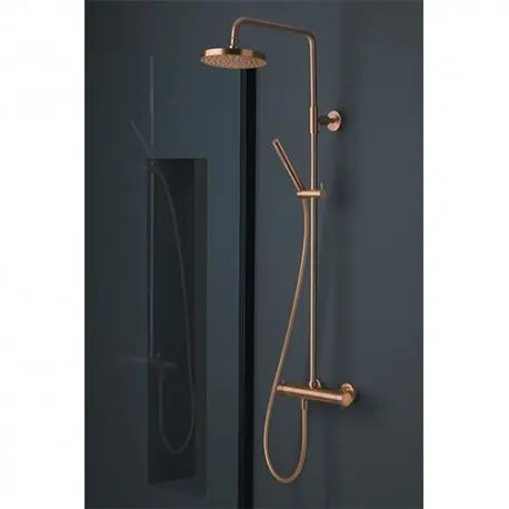 Colonne De Douche Triverde Thermostatique Or Rose Brosse - CRISTINA ONDYNA TV48634P