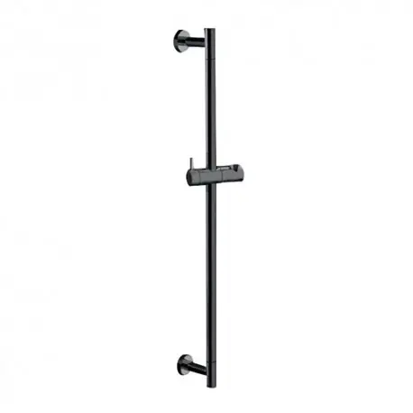 Barre De Douche Seule 60 Cm Chrome Noir Brosse Robinetterie HYDROTHERAPIE - CRISTINA ONDYNA PD07075