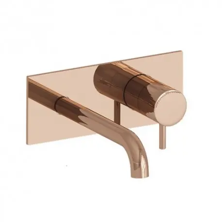 Lavabo Mural Triverde Avec Plaque Bec 18 Cm Or Rose Ex Tv276 Robinetterie TRIVERDE - CRISTINA ONDYNA TV25646P
