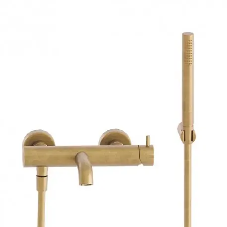 Bain/Douche Triverde + Kit Douchette/Flexible/Sup Or Brosse Robinetterie TRIVERDE - CRISTINA ONDYNA TV18096P