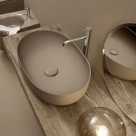Lavabo A Poser Nolita 60X40 Sans Trou Nocciola Robinetterie VASQUES - CRISTINA ONDYNA NOL534381