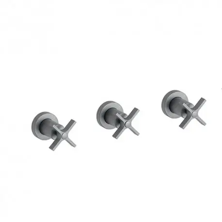 Douche Cross Road Encastre Melangeur 2 Sorties Metal Brosse Robinetterie CROSS ROAD - CRISTINA ONDYNA CR11477