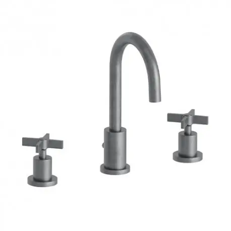 Lavabo Cross Road 3 Trous + Vidage Metal Brosse Robinetterie CROSS ROAD - CRISTINA ONDYNA CR20577