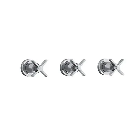 Douche Cross Road Encastre Melangeur 2 Sorties Chrome Robinetterie CROSS ROAD - CRISTINA ONDYNA CR11451