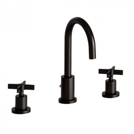 Lavabo Cross Road 3 Trous + Vidage Blackmat Robinetterie CROSS ROAD - CRISTINA ONDYNA CR20513