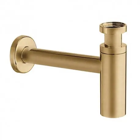 Siphon Lavabo Droit Luxe Laiton Design 35 Cm Or Brosse Robinetterie VIDAGES - CRISTINA ONDYNA MS3496P