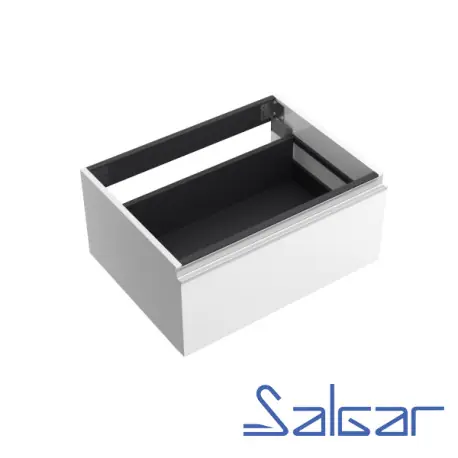 Module métallique salle de bain blanc brillant SPIRIT 600 - SALGAR 22630