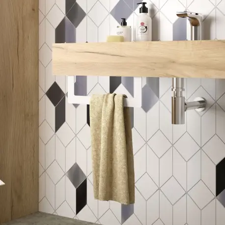 Porte-serviette COMPAKT BLANC MAT 330 x 100 mm - SALGAR 26194