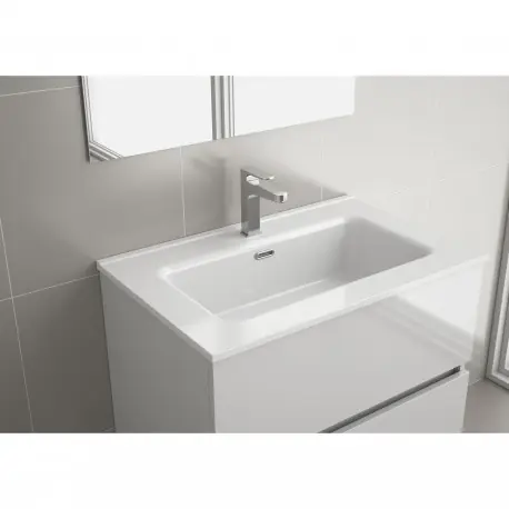 Vasque CONSTANZA 710 EN PORCELAINE BLANCHE 710 x 16 x 460 mm - SALGAR 26782