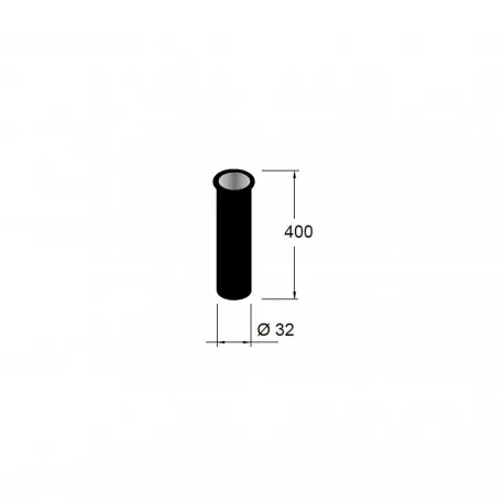 Tuyau complémentaire NOIR hauteur pour tout siphon Ø32 x 400 mm - SALGAR 85679